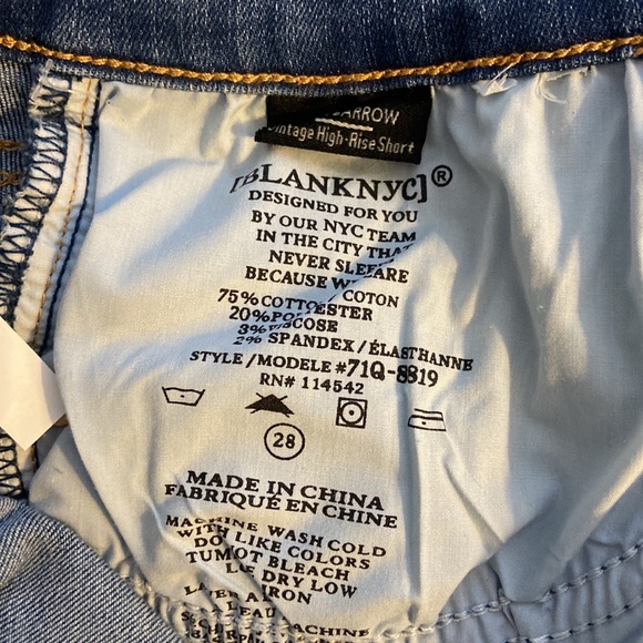 BlankNYC Barrow Vintage High Rise Denim Shorts - Picture 11 of 12